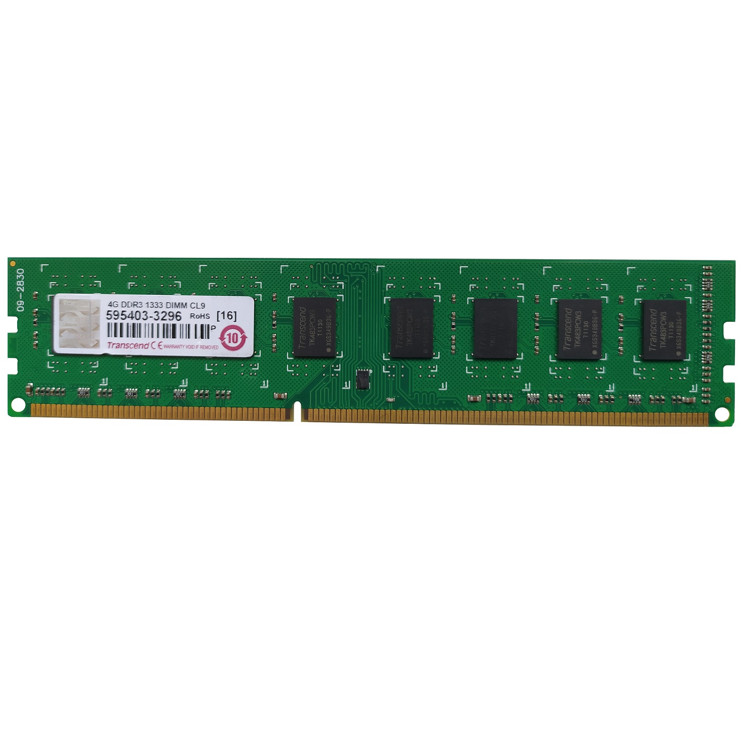 رم دسکتاپ DDR3 تک کاناله 10600 مگاهرتز CL9  ترنسند مدل 3296-595403 ظرفیت 4 گیگابایت