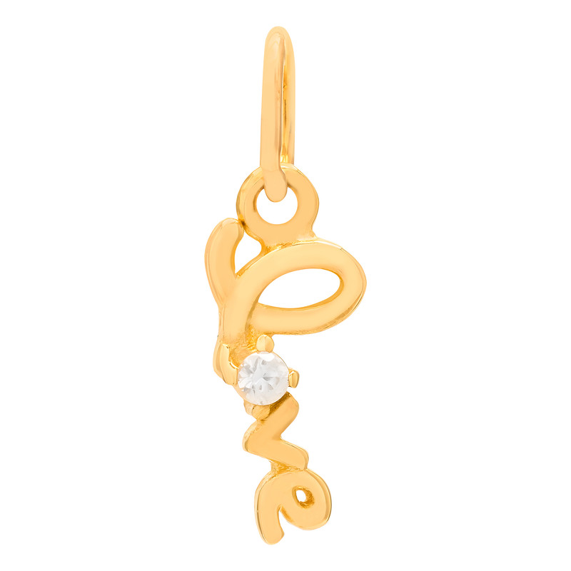 آویز گردنبند طلا 18 عیار زنانه وی گالری طرح لاو کد C0005