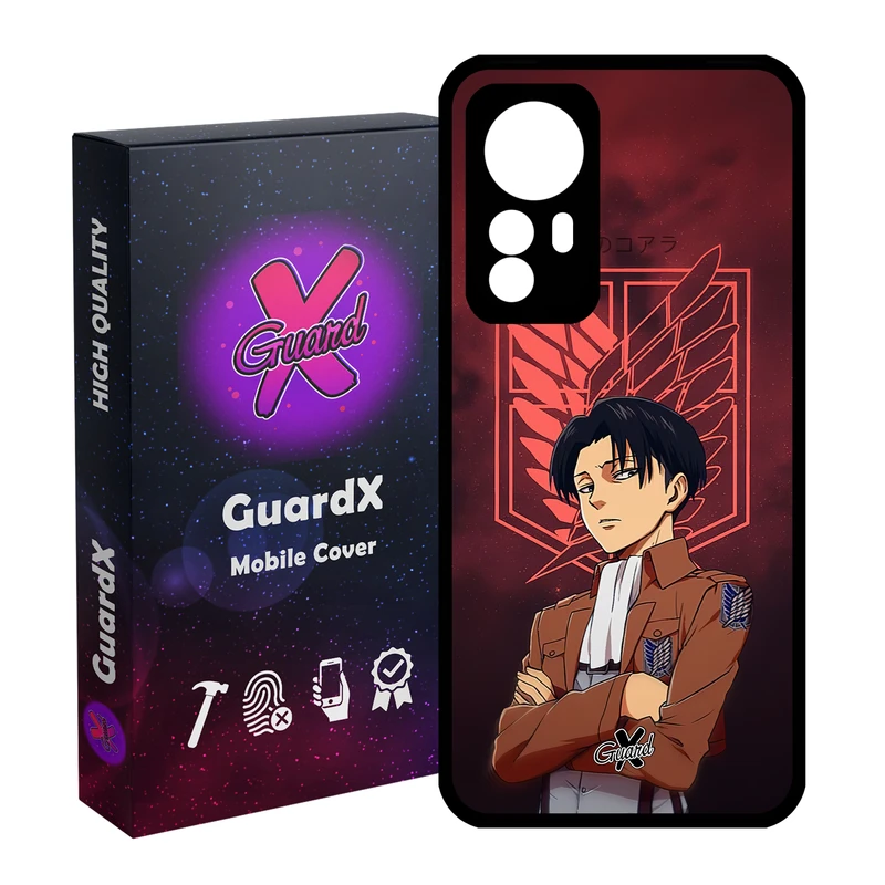 کاور گارد ایکس طرح Levi Anime مدل Glass10478 مناسب برای گوشی موبایل شیائومی Redmi Note 12S