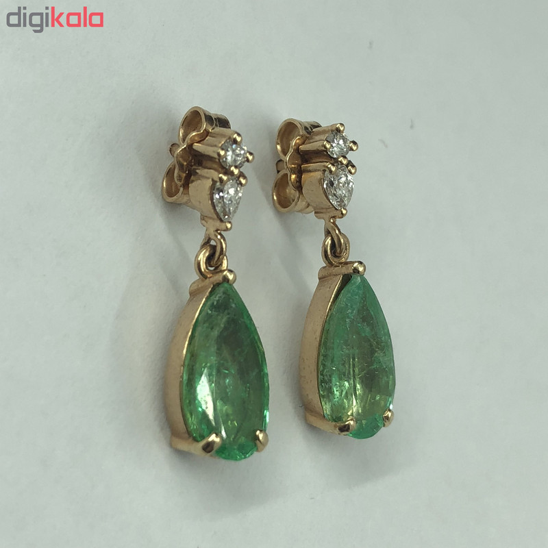 گوشواره طلا 18 عیار طرح اشک مدل G903 - 4
