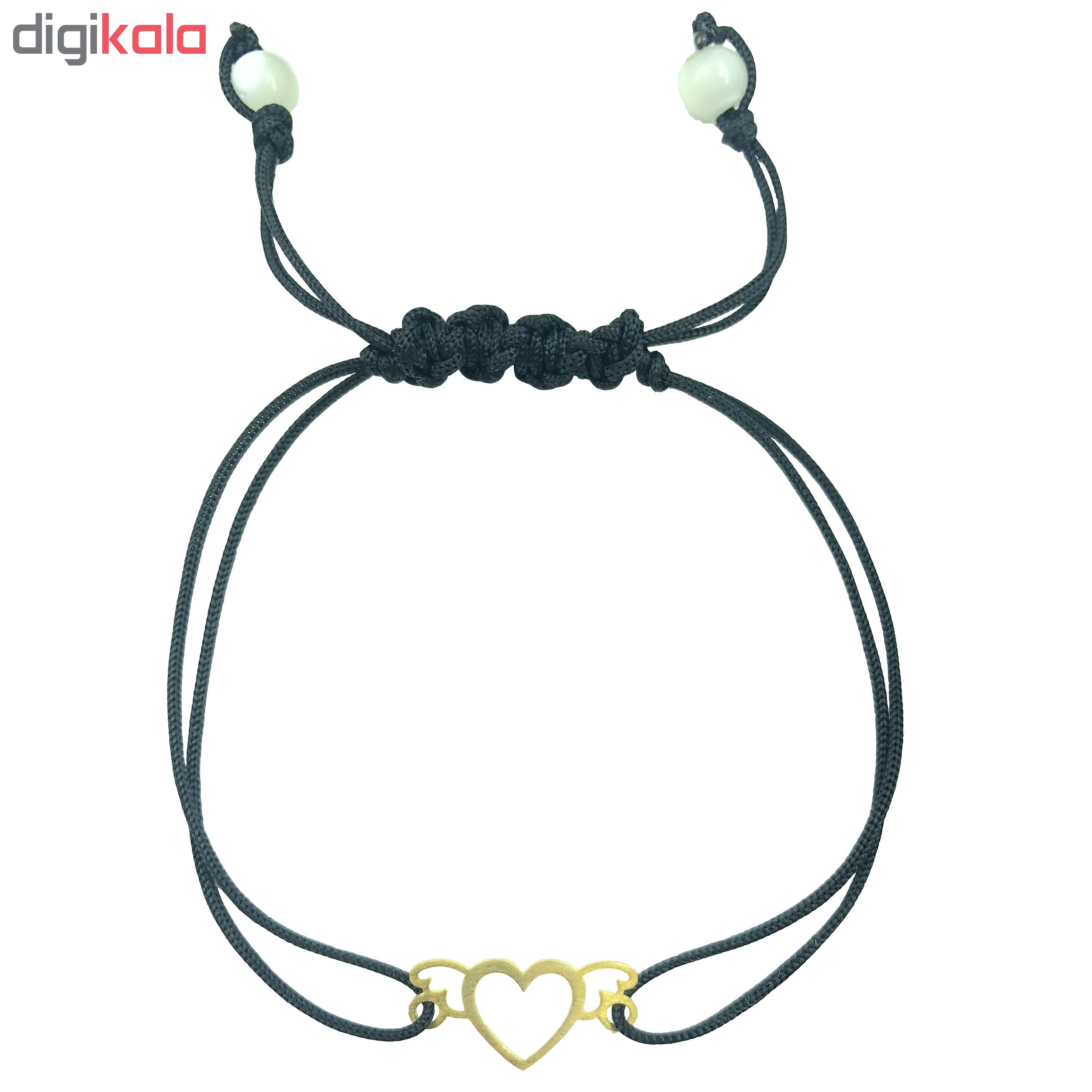 دستبند طلا 18 عیار طرح قلب مدل G332