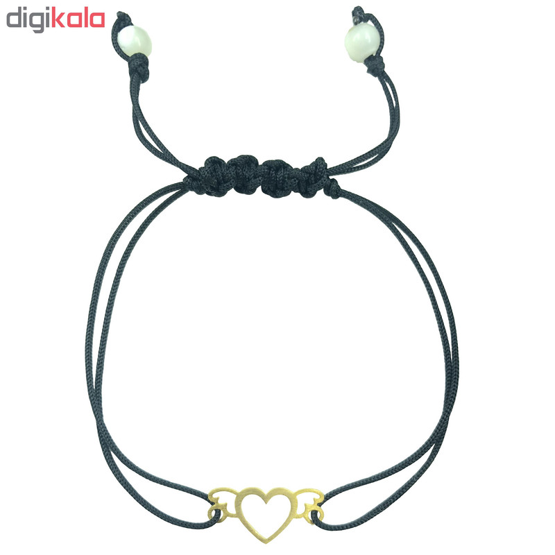 دستبند طلا 18 عیار زنانه طرح قلب مدل G332