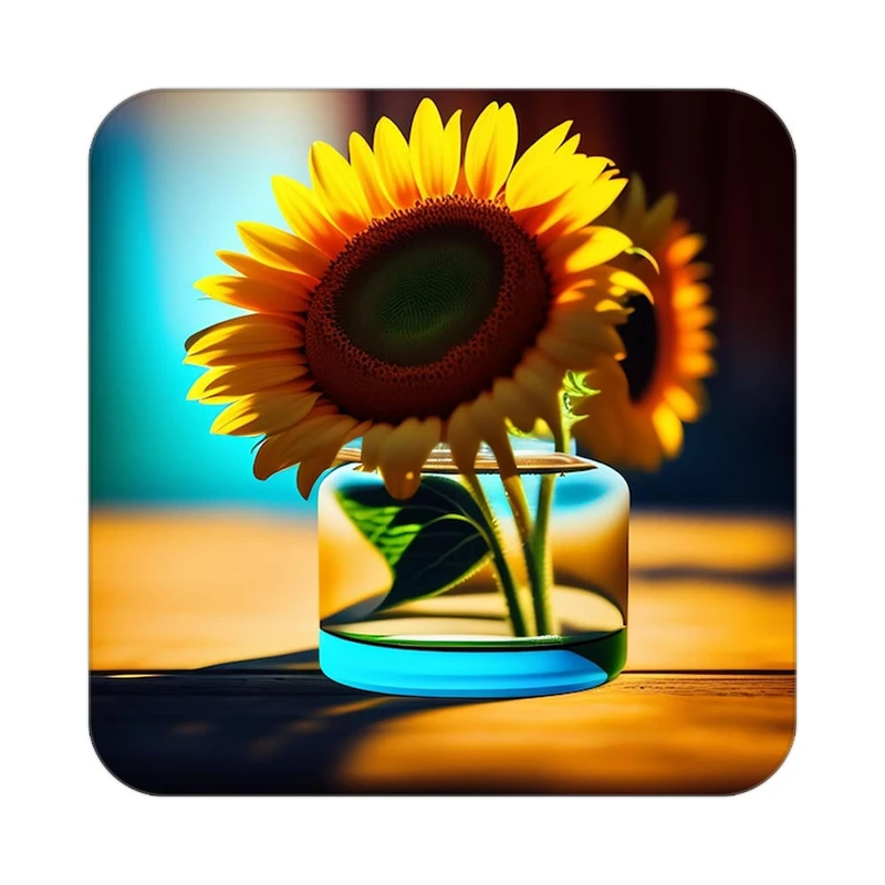 زیر لیوانی کاکتی طرح گل مدل mp19378