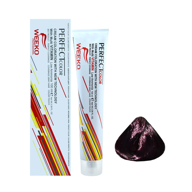 رنگ مو ویکو شماره 4.99 حجم 100 میلی لیتر رنگ شرابی بادمجانی تیره