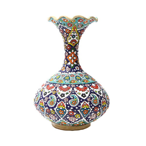 گلدان میناکاری مدل مهرخاک کد 003 ارتفاع 20 سانتی متر