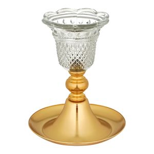 شمعدان مدل کریستال پایه فلزی نیلو