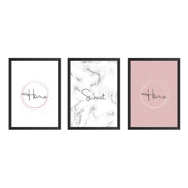 تابلو وینا سه تکه مدل Home Sweet Home