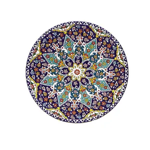 بشقاب میناکاری مدل مهرخاک کد 020