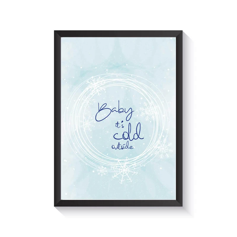 تابلو یک تکه وینا مدل Baby Its Cold Outside