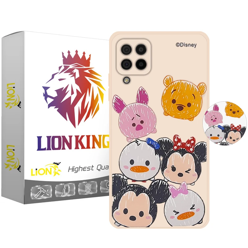   کاور لاین کینگ مدل 6Dizni مناسب برای گوشی موبایل سامسونگ Galaxy A22 4G به همراه پایه نگهدارنده