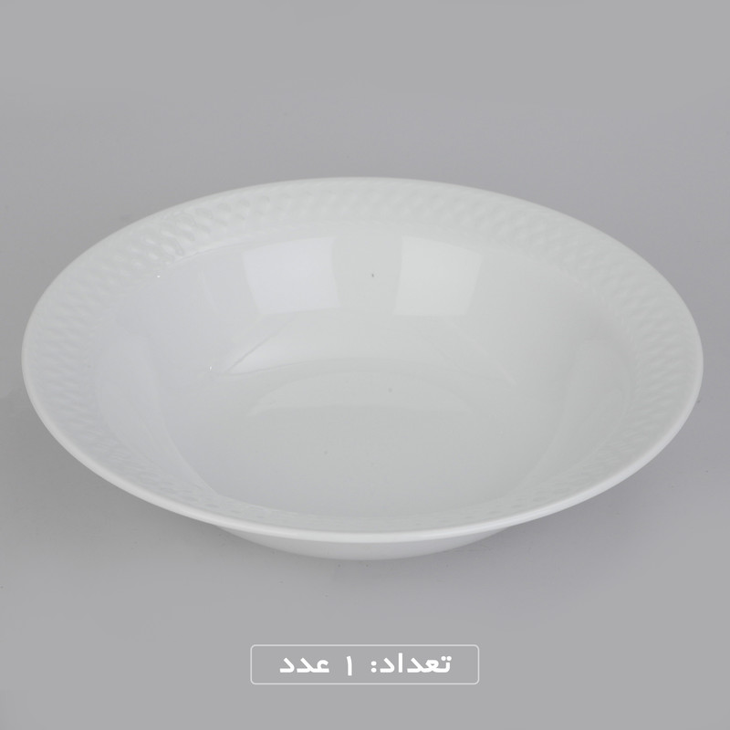 سرویس غذاخوری 102 پارچه چینی زرین ایران سری رادیانس مدل White درجه یک
