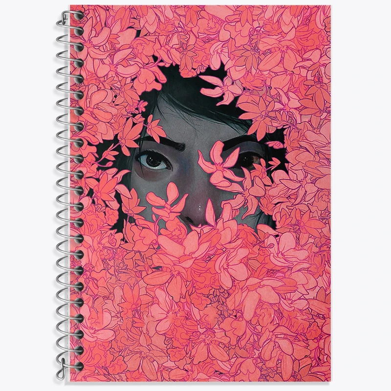 دفتر زبان 50 برگ خندالو مدل دو خط طرح دخترانه کد F1163