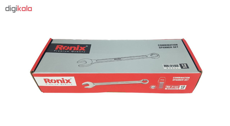 مجموعه 12 عددی آچار یک سر تخت یک سر رینگی رونیکس مدل RH-2102