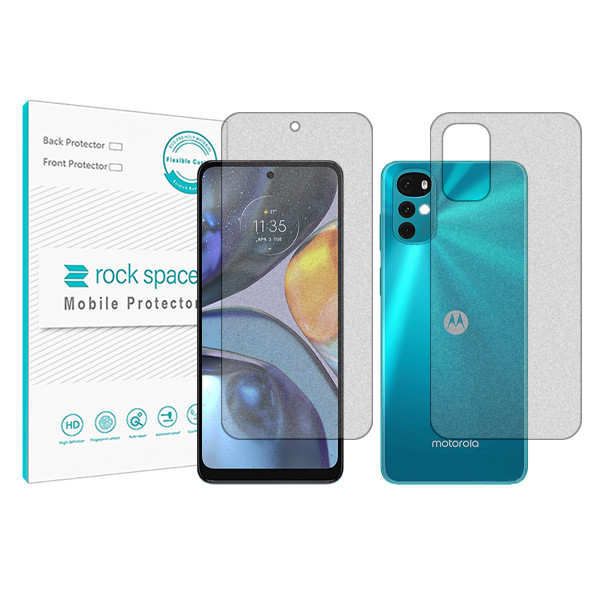 محافظ صفحه نمایش مات راک اسپیس مدل HyMTT مناسب برای گوشی موبایل موتورولا Moto G22 به همراه محافظ پشت گوشی
