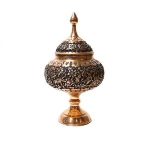 شکلات خوری مسی مدل سیمبان کد 007 ارتفاع 25 سانتی متر