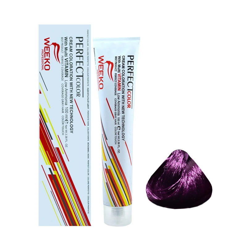 رنگ مو ویکو شماره 6.99 حجم 100 میلی لیتر رنگ شرابی بادمجانی