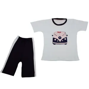 ست تی شرت و شلوارک پسرانه مدل ماشین فولوکس