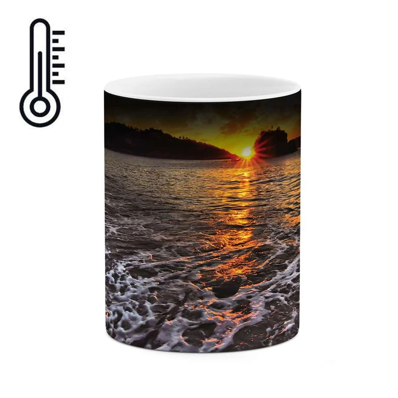 ماگ حرارتی کاکتی مدل غروب دریا کد mgh10178