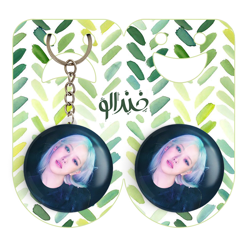 پیکسل خندالو مدل رزی بلک پینک کد 14396 به همراه جاکلیدی