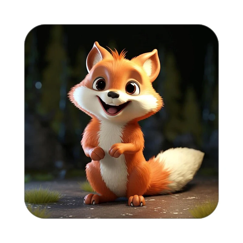 زیر لیوانی کاکتی طرح حیوانات کارتونی مدل mp27230