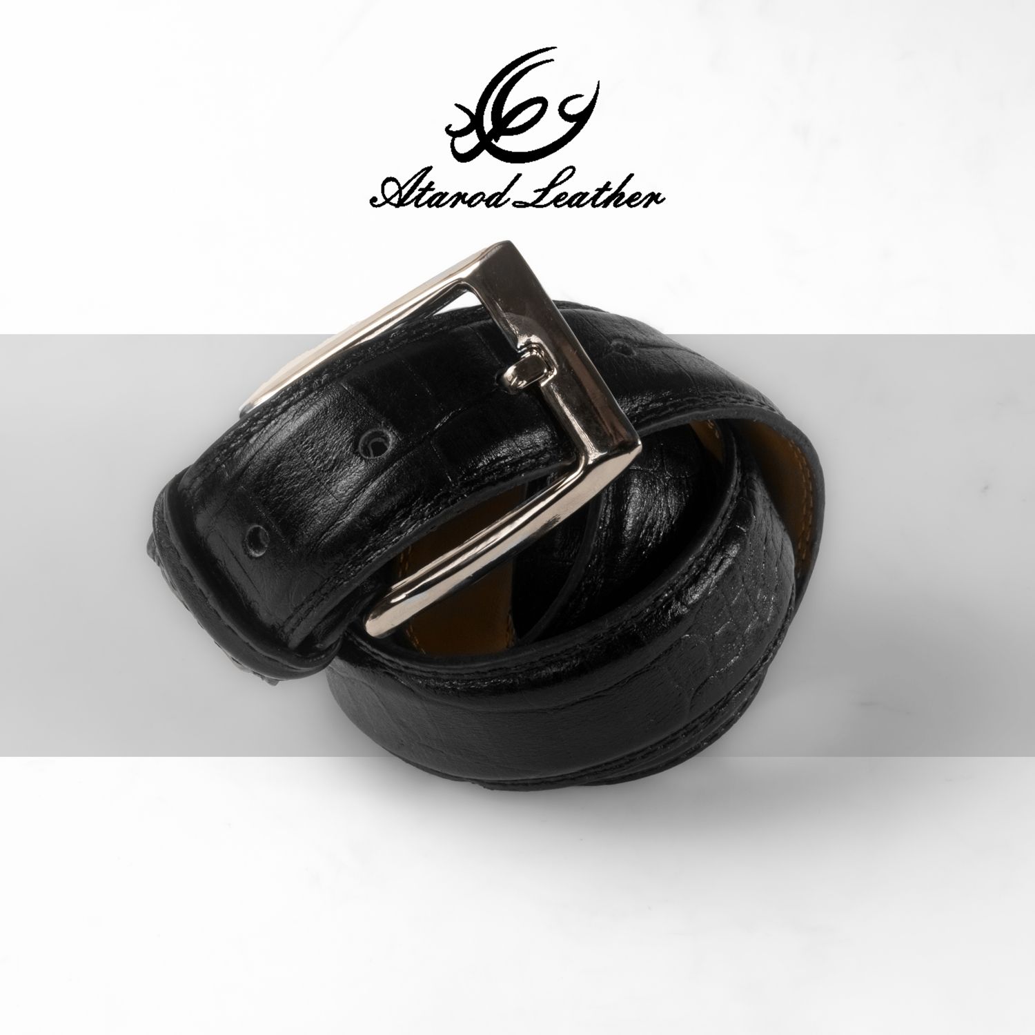 کمربند مردانه چرم عطارد مدل چرم طبیعی کد B29 -  - 9