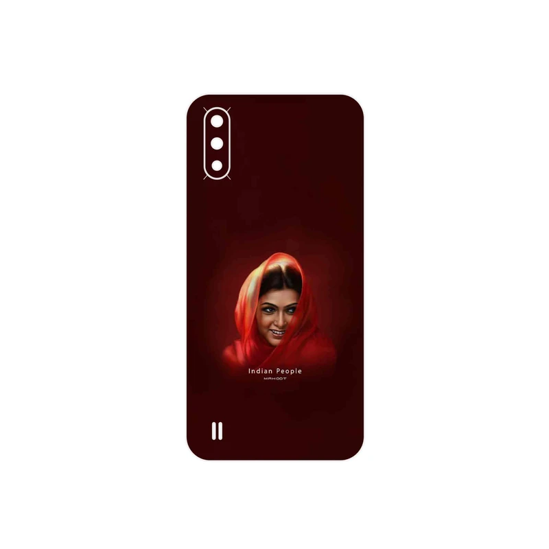 برچسب پوششی ماهوت مدل Portrait of an Indian Woman مناسب برای گوشی موبایل سامسونگ Galaxy A01