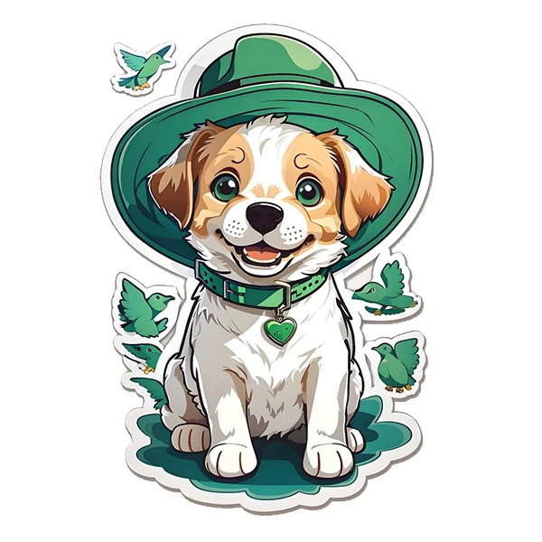 استیکر پارچه و لباس پاد آفرین طرح سگ بامزه کد 723