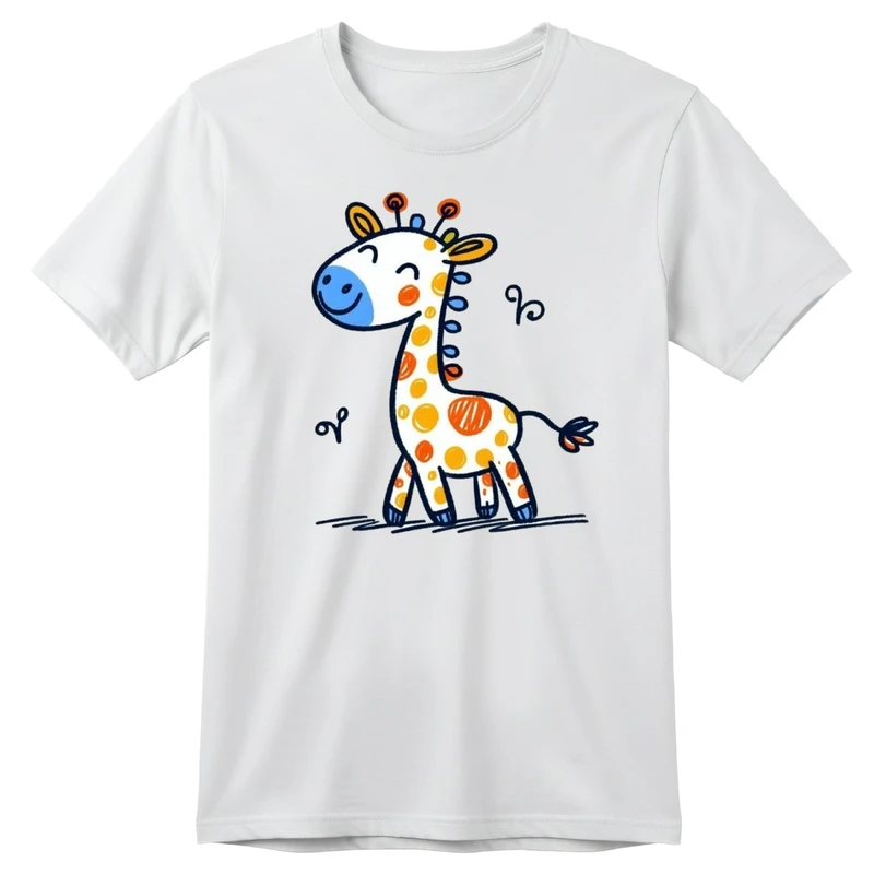 تی‌شرت آستین کوتاه بچگانه مدل زرافه کد p8 