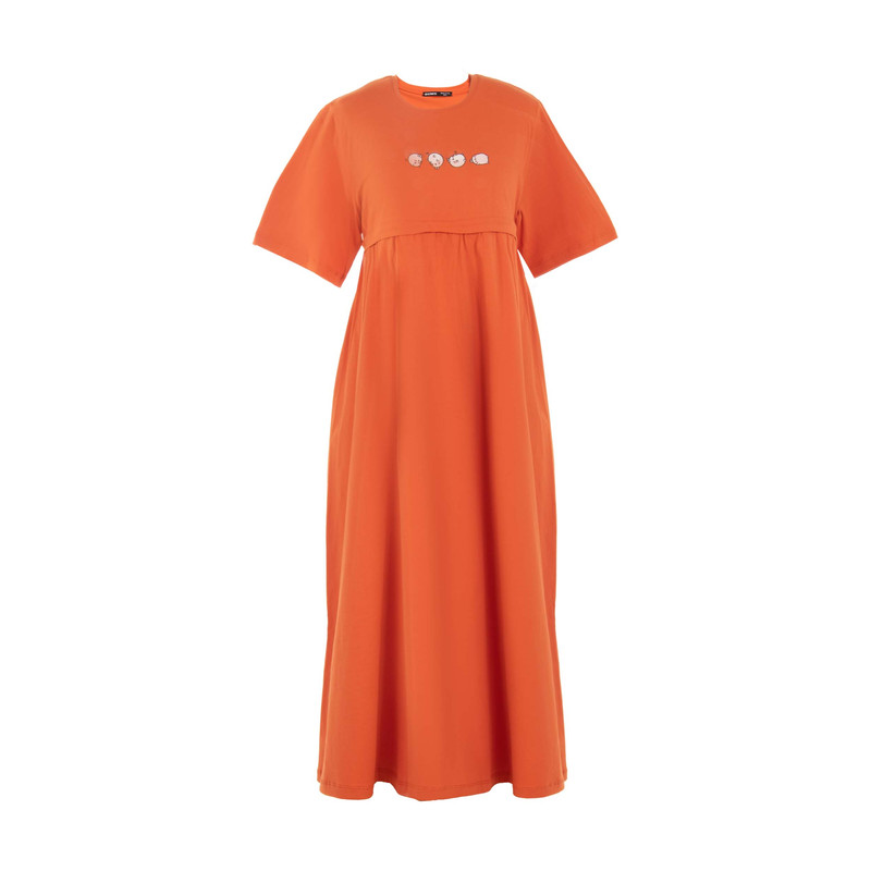 پیراهن بارداری بنیس مدل شاینا رنگ نارنجی