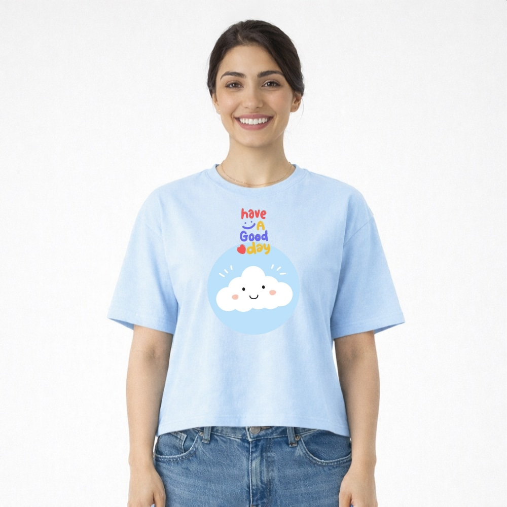 کراپ تی شرت آستین کوتاه زنانه مدل طرح ابر و نوشته کد p1 کراپ تی شرت آستین کوتاه زنانه مدل طرح ابر و نوشته کد p1