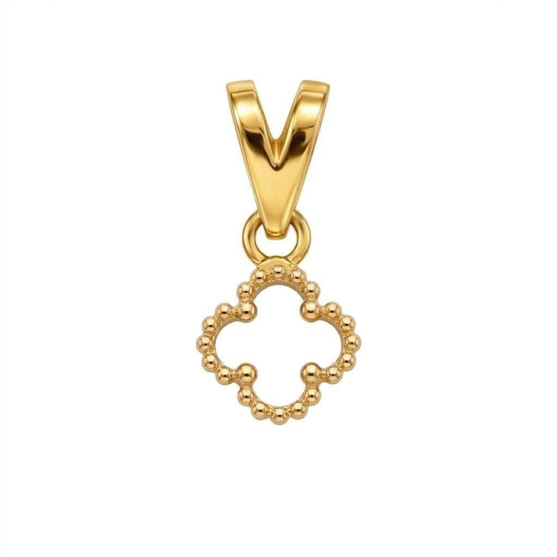 آویز گردنبند طلا 18 عیار زنانه مدوپد طرح ونکلیف توخالی کد AVa-002