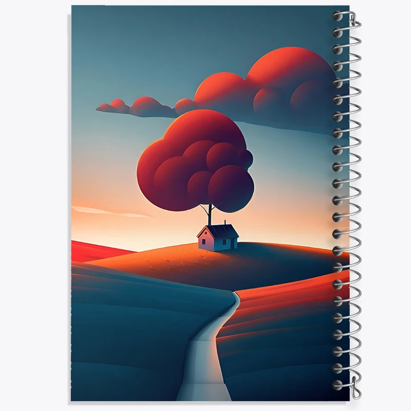 دفتر نقاشی 50 برگ خندالو طرح جاده و خانه کد F6225