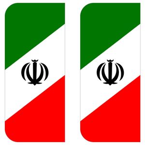 برچسب پلاک خودرو مستر راد طرح پرچم ایران مدل 1221بسته دوعددی