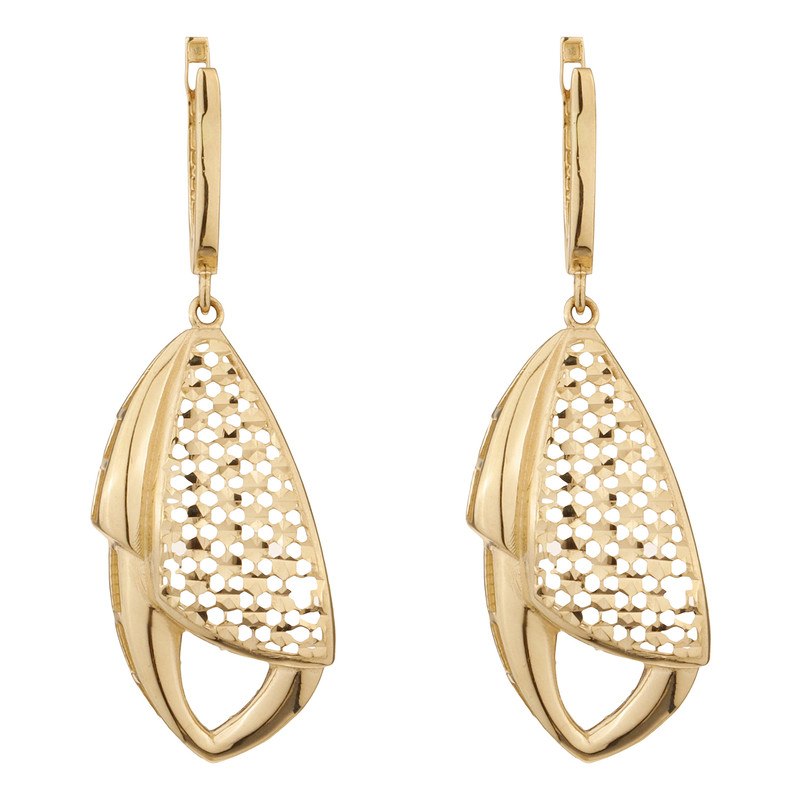 گوشواره کلیپسی طلا 18 عیار زنانه گلدم مدل E2312005