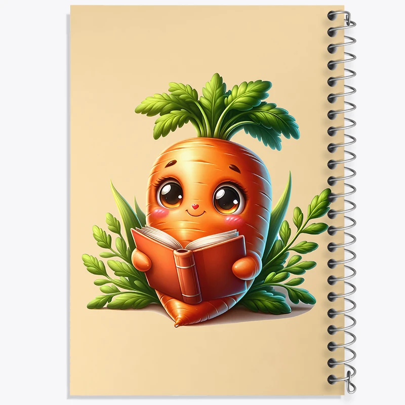 دفتر مشق 100 برگ خندالو طرح هویج کتابخوان کد F7537