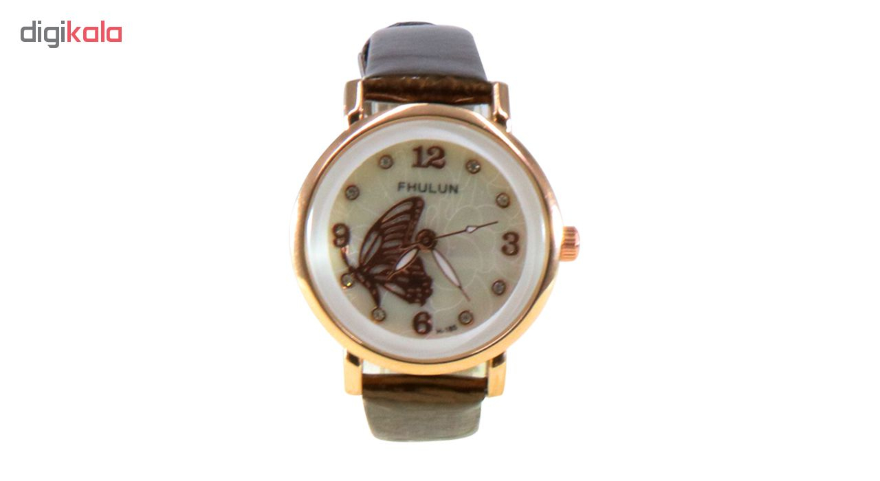 ساعت مچی عقربه ای زنانه فولون مدل پروانه ای کد 01