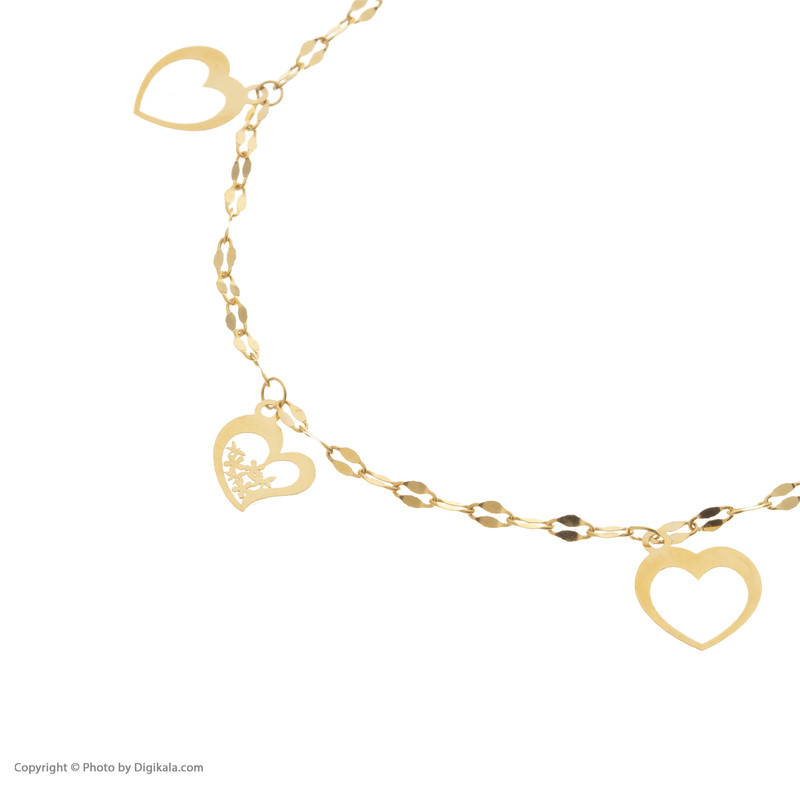 پابند طلا 18 عیار زنانه مایا ماهک مدل MA0163 طرح قلب