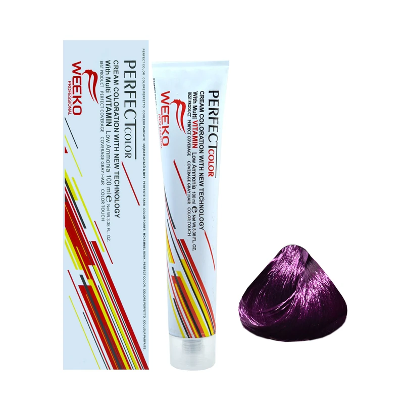 رنگ مو ویکو شماره 7.99 حجم 100 میلی لیتر رنگ شرابی بادمجانی روشن