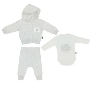 ست 3 تکه لباس نوزادی مدل Mcelc