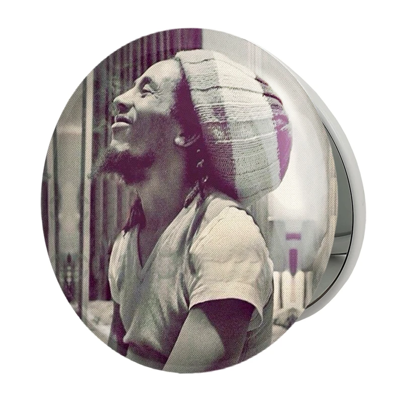آینه جیبی خندالو طرح باب مارلی Bob Marley مدل تاشو کد 3274 