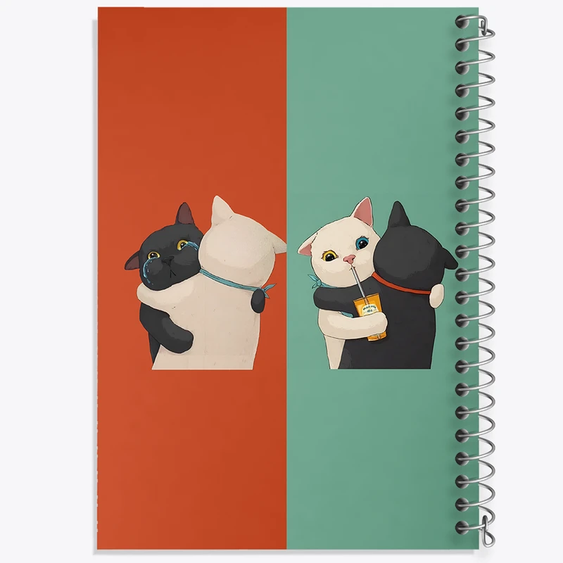 دفتر نقاشی 50 برگ خندالو طرح گربه های بامزه کد N4002