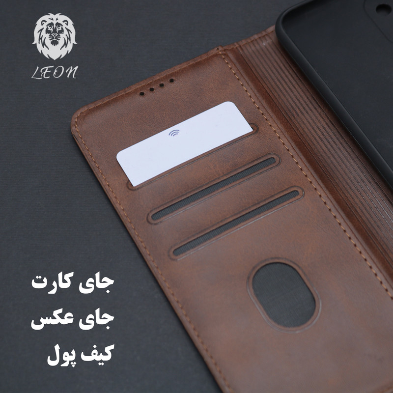 کیف کلاسوری لئون مدل Bors Oro مناسب برای گوشی موبایل شیائومی Redmi Note 12 Pro 4G
