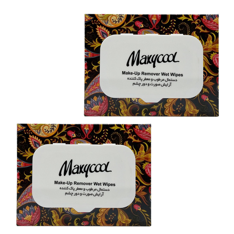 دستمال مرطوب ماکسی کول مدل Make-Up Remover-2 مجموعه 2 عددی