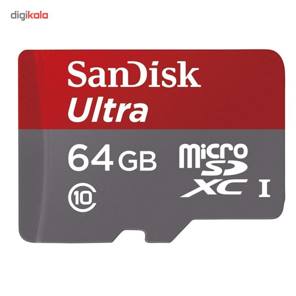 کارت حافظه microSDXC سن دیسک مدل Ultra کلاس 10 استاندارد UHS-I سرعت 533X 80MBps همراه با آداپتور SD ظرفیت 64 گیگابایت