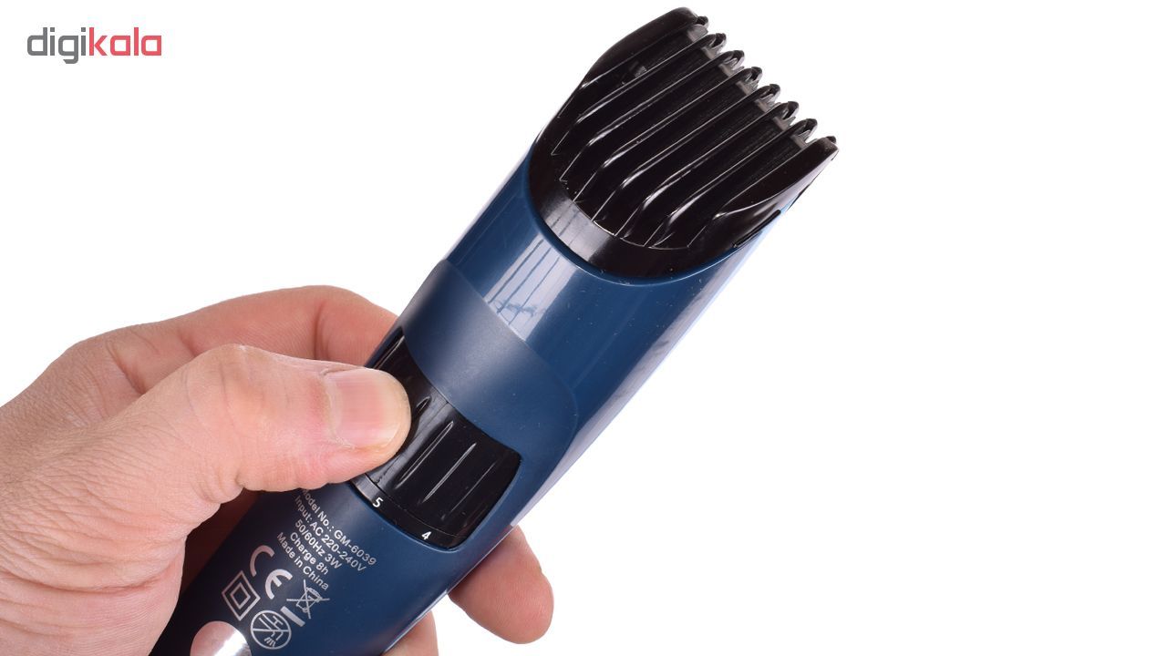ماشین اصلاح سر و صورت جیمی مدل GM-6039-BL -  - 6
