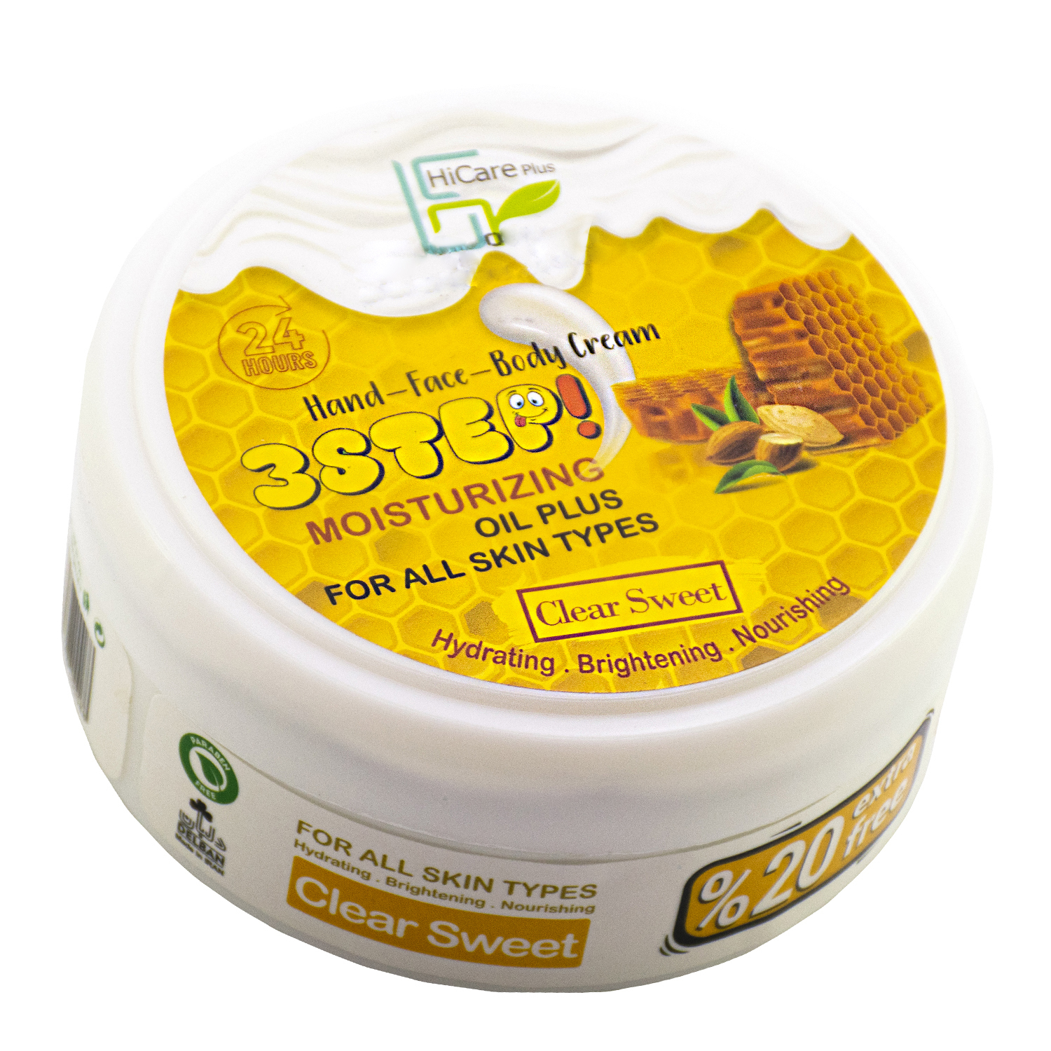  کرم مرطوب کننده هایکر پلاس مدل Clear sweet حجم 180 میلی لیتر 