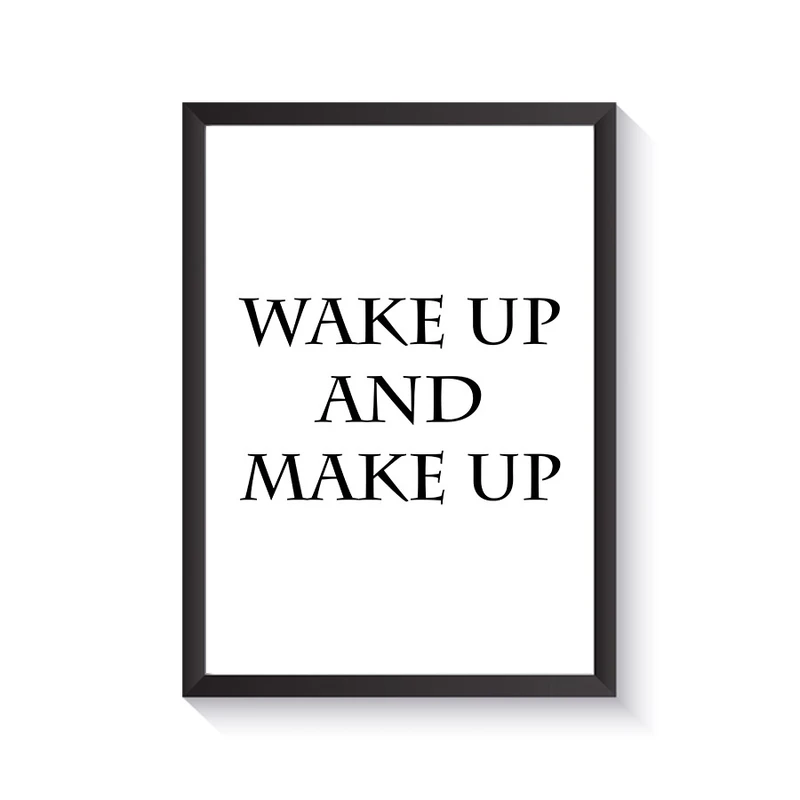 تابلو دیواری یک تکه وینا مدل Wake Up And Make Up