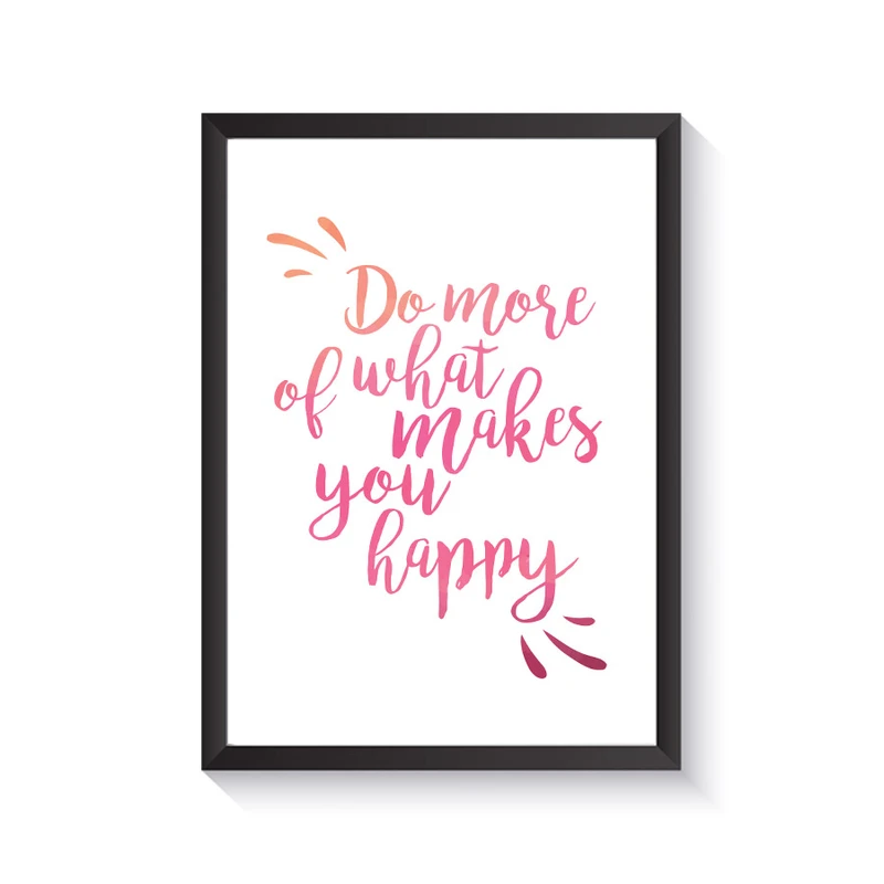 تابلو دیواری یک تکه وینا مدل Do More Of What Makes You Happy II