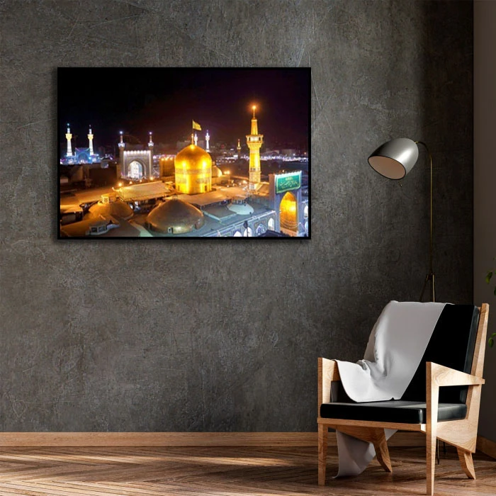 تابلو بکلیت طرح حرم امام رضا (ع) مدل B-D2370 فریم مشکی
