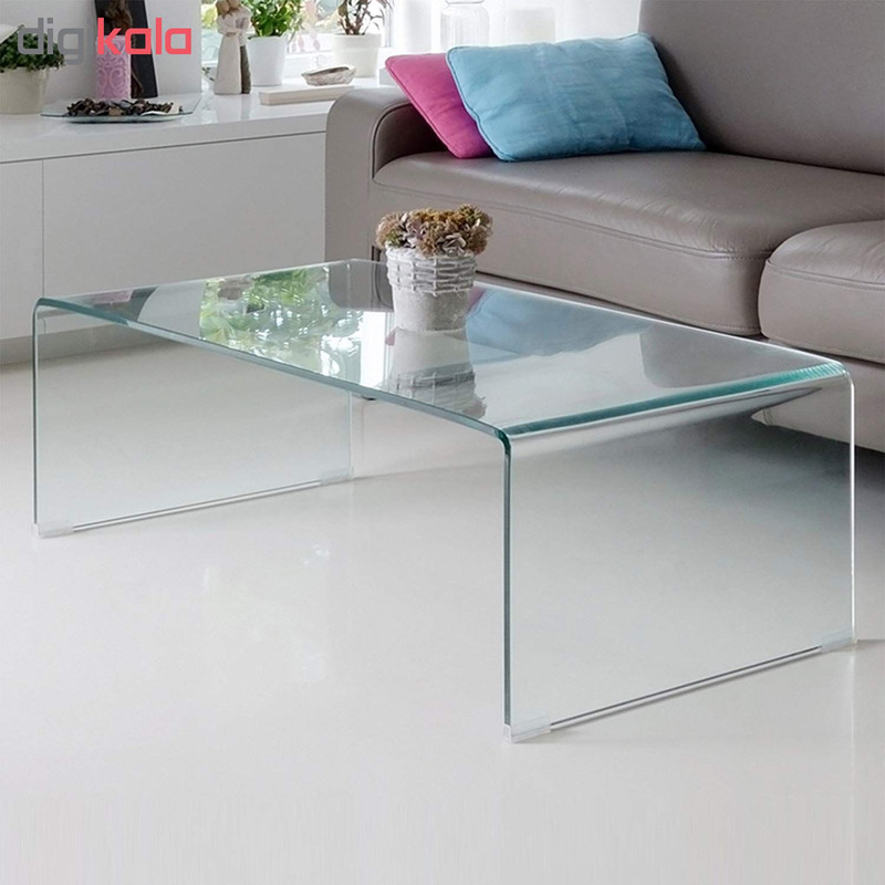 میز جلو مبلی شیشه خم اطلس 12 میل طول 110 سانتی متر